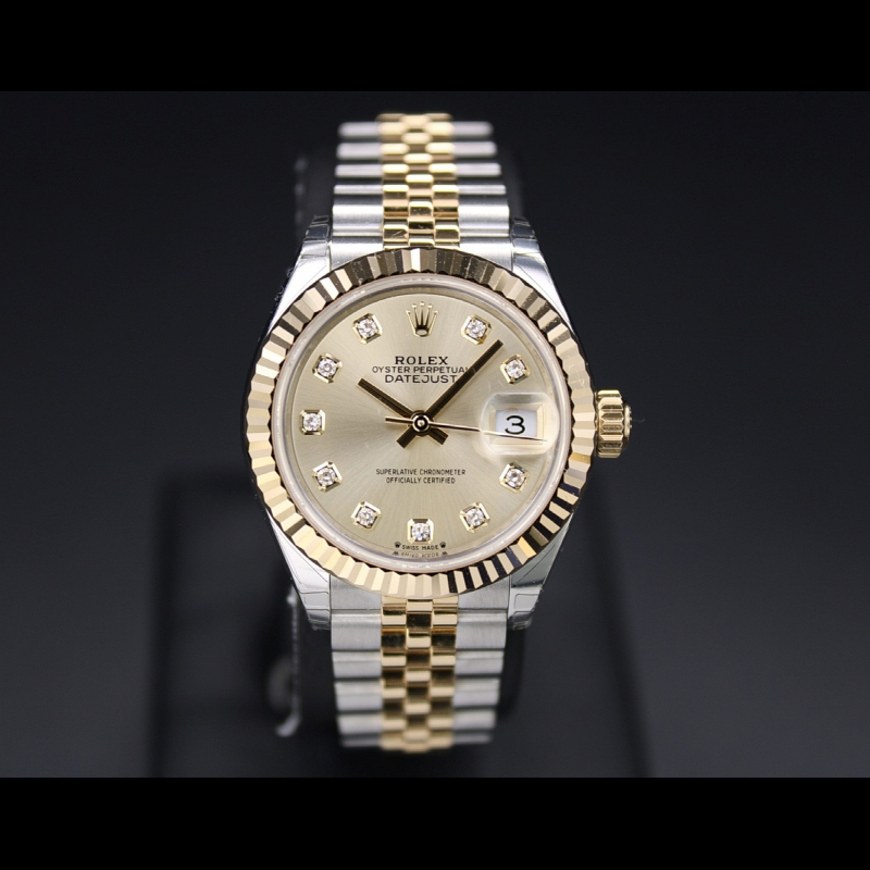 Datejust "Lady" 28mm Champagne Diamond Dial