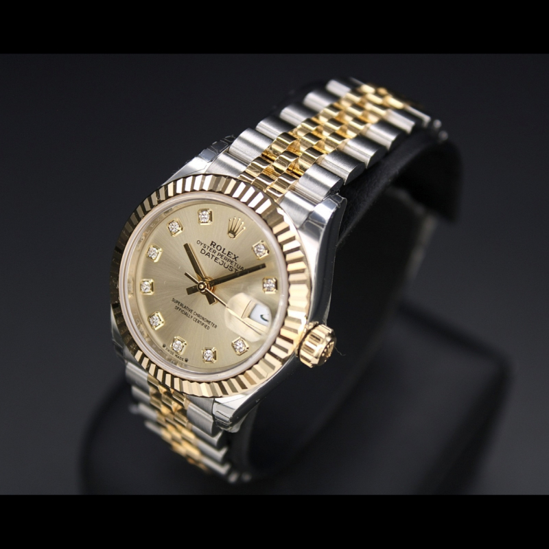 Datejust "Lady" 28mm Champagne Diamond Dial